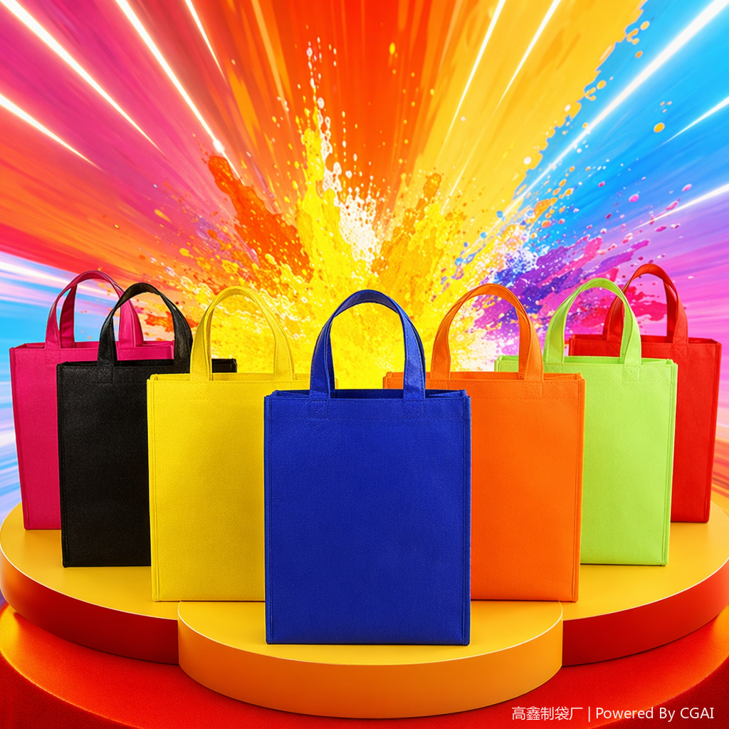 Custom-made eco-friendly colored non-woven fabric drawstring drawstring bags, large portable shopping bags Specification image