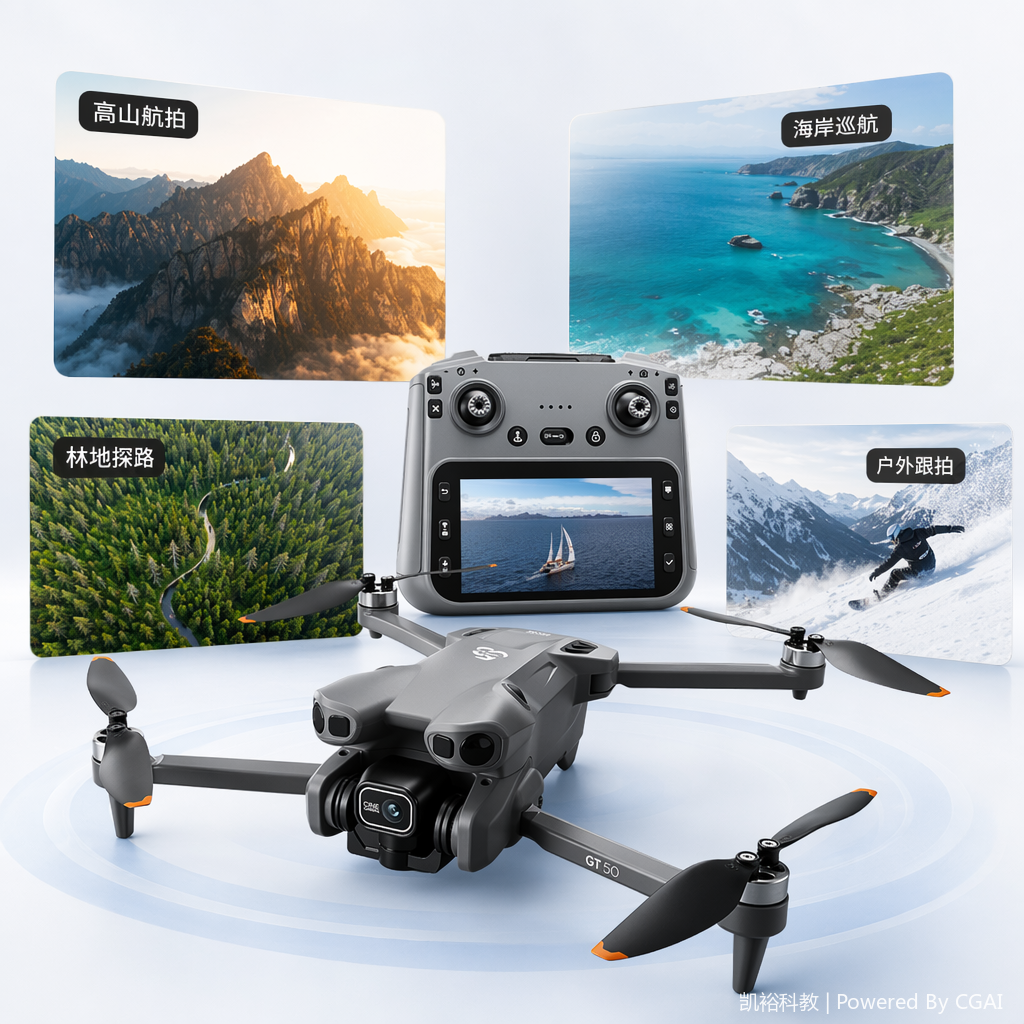 FoozacGT50 Cross-border aerial photography drone obstacle avoidance quadcopter high-definition brushless remote-controlled toy aircraft with large screen