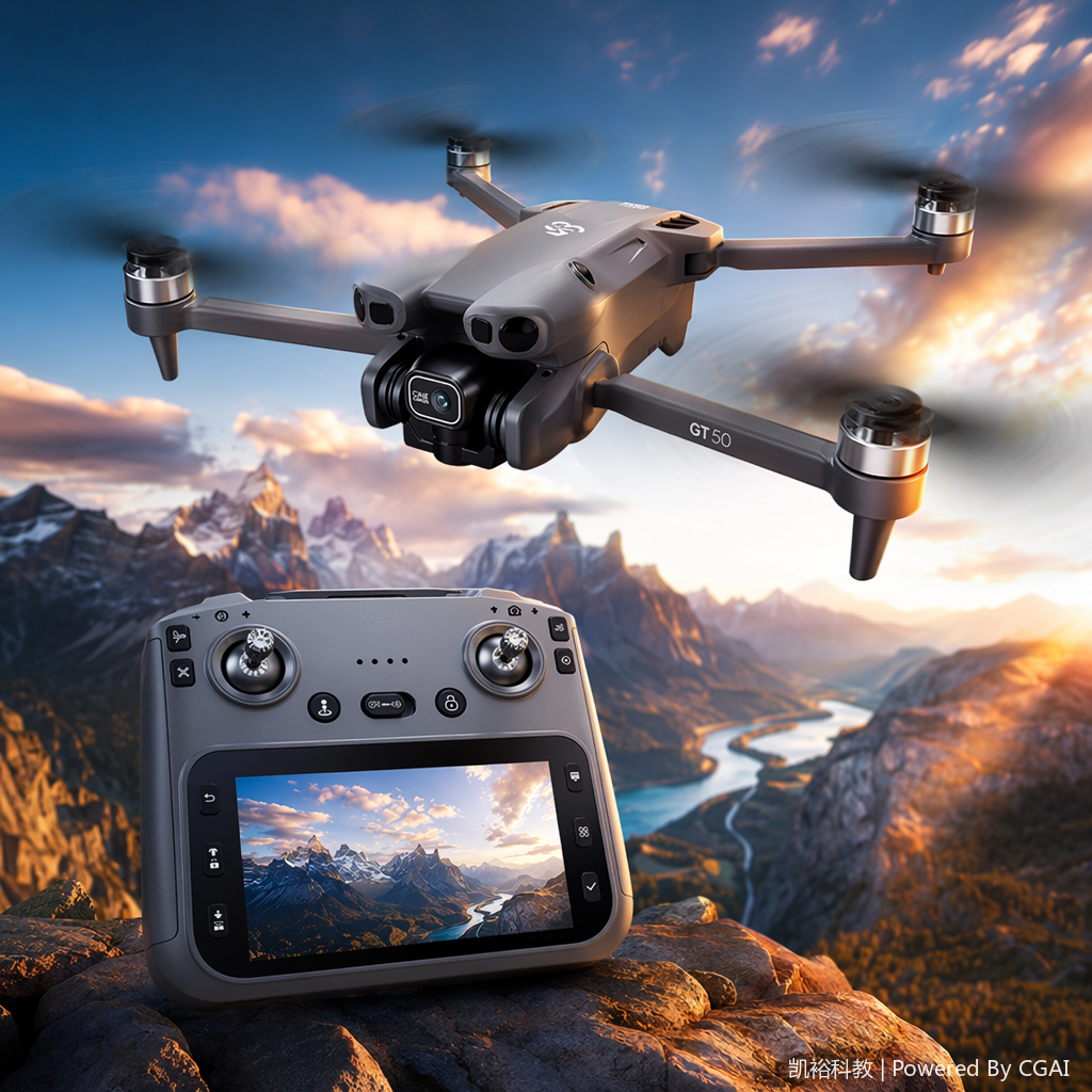 FoozacGT50 Cross-border aerial photography drone obstacle avoidance quadcopter high-definition brushless remote-controlled toy aircraft with large screen Specification image