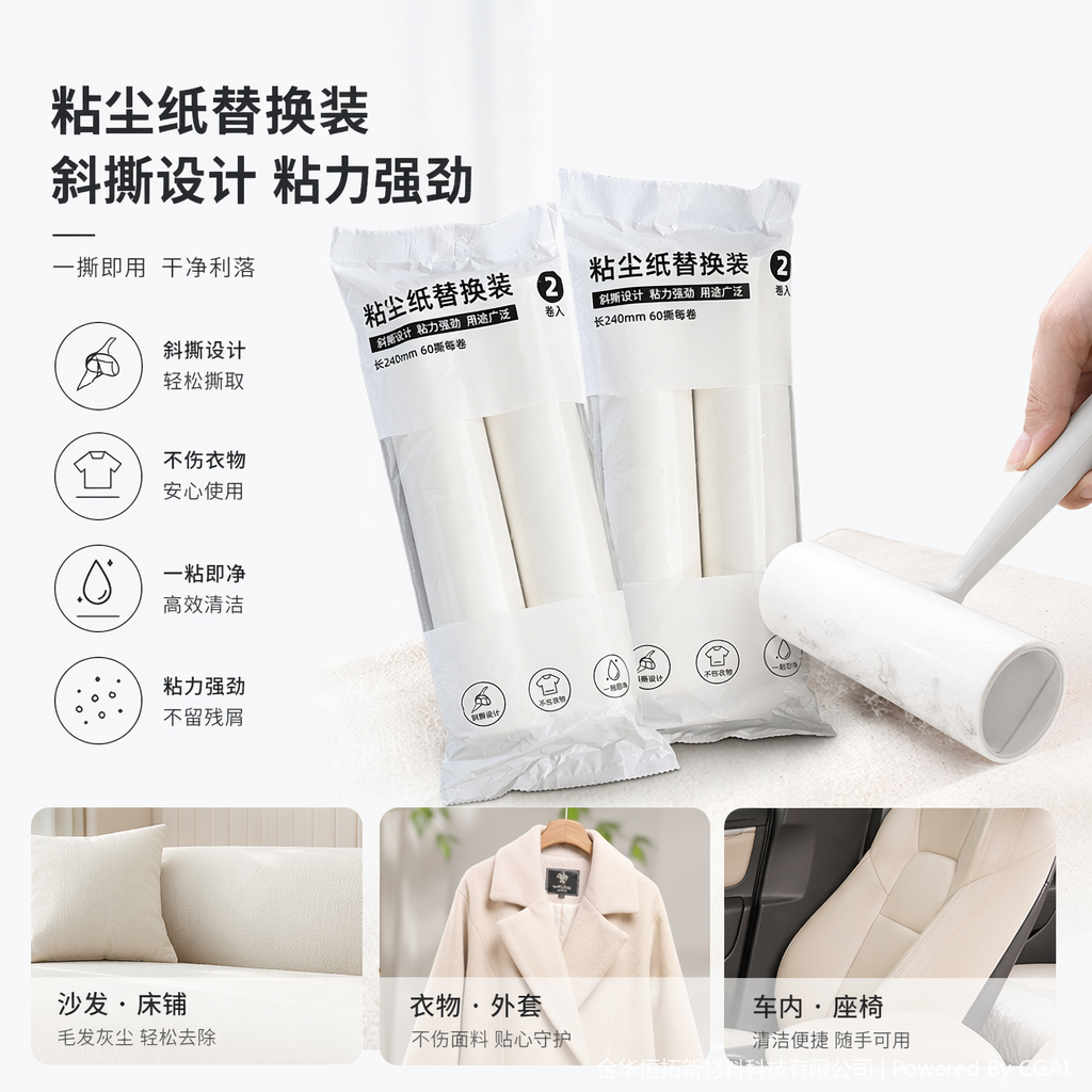 白色粘尘纸替换装 其他工业用纸 包装