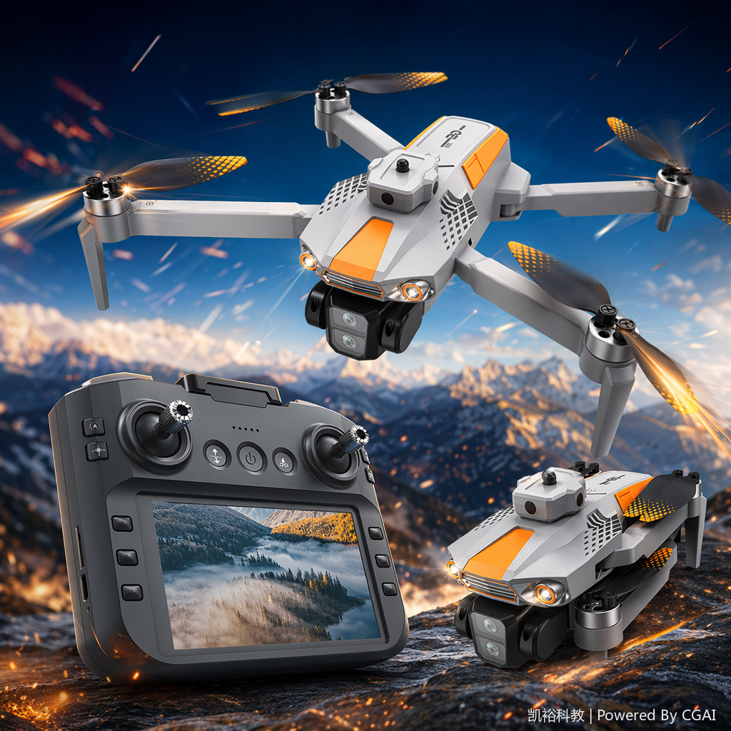 foozac Cross-border LF669 drone remote control with screen, brushless motor, high-definition aerial photography, GPS intelligent positioning remote control aircraft Specification image