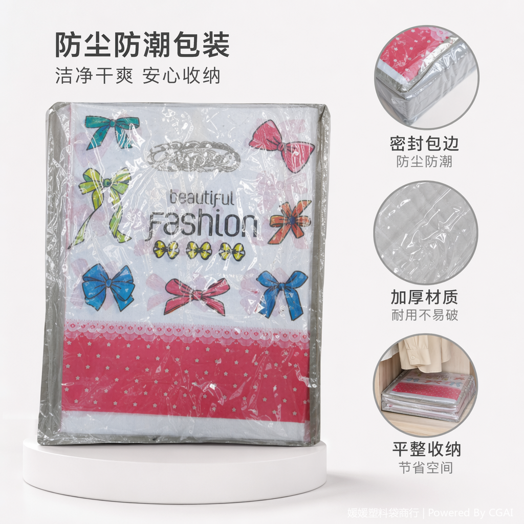 Square OPP plastic clothing bags and underwear packaging bags are transparent, environmentally friendly and thickened
