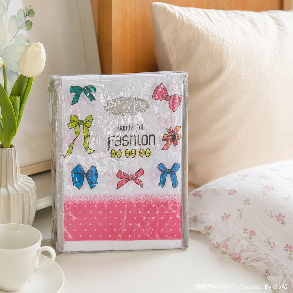 Square OPP plastic clothing bags and underwear packaging bags are transparent, environmentally friendly and thickened details Picture