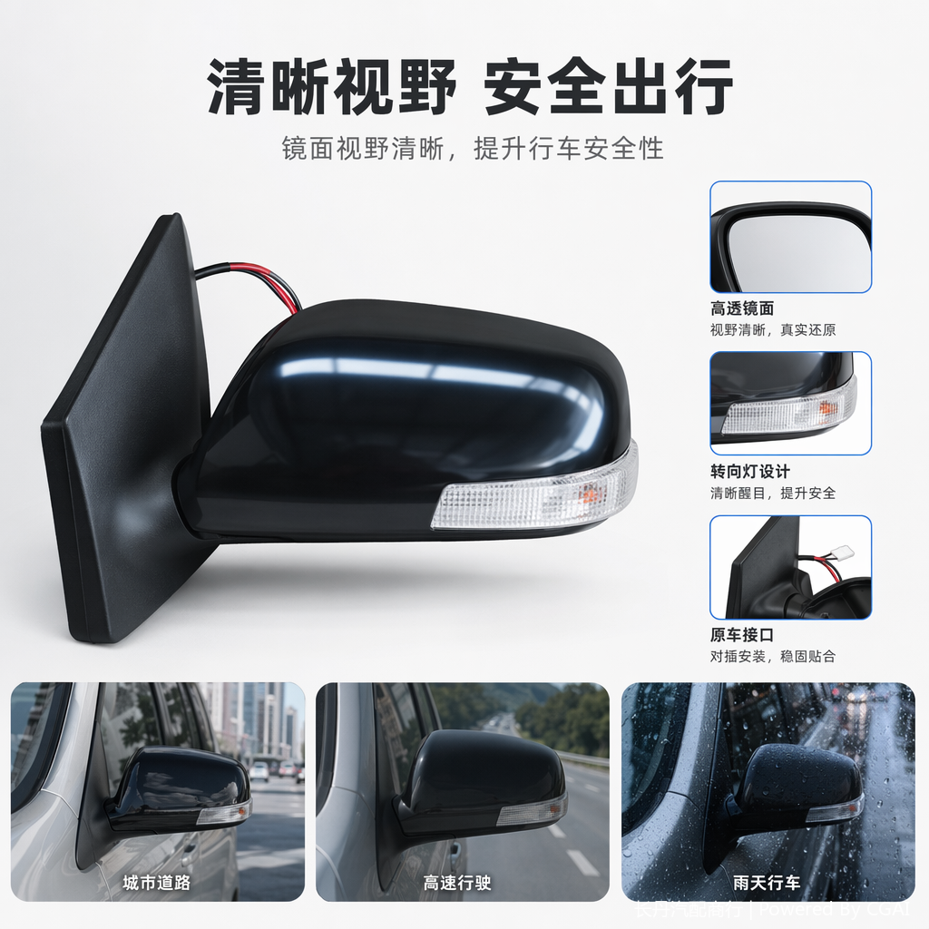 COROLLA 2010-2012 USA MIRROR WITH LAMP 5 CABLES