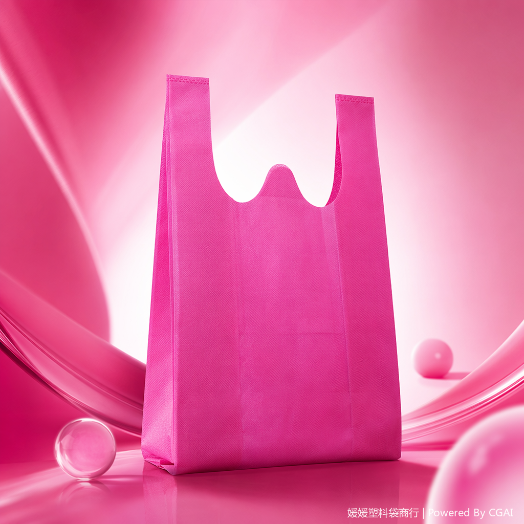 Thickened non-woven fabric drawstring bag, takeout meal bag, children's hand-held gift bag, environmentally friendly and washable Specification image