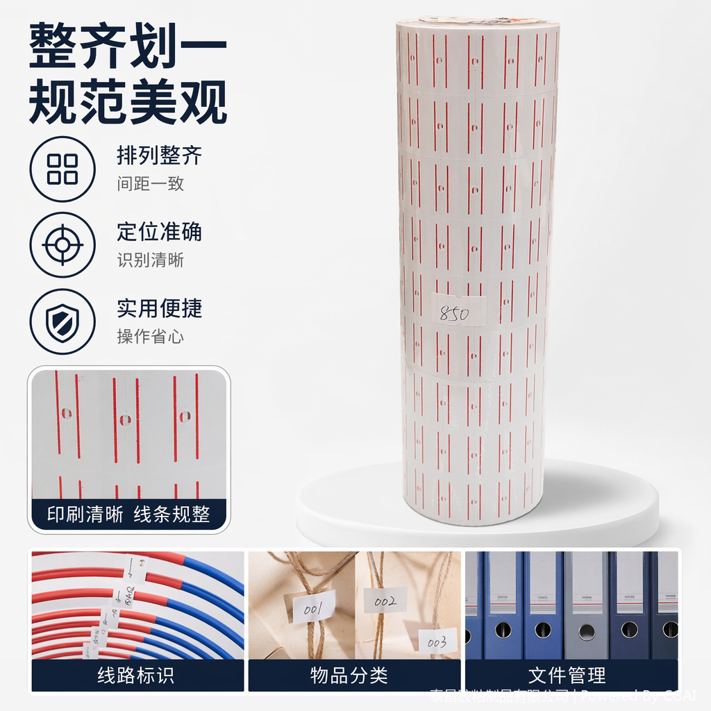 国风白色卷状门票纸 超市货架价格标签纸 莱赛尔吊牌 纸类标签
