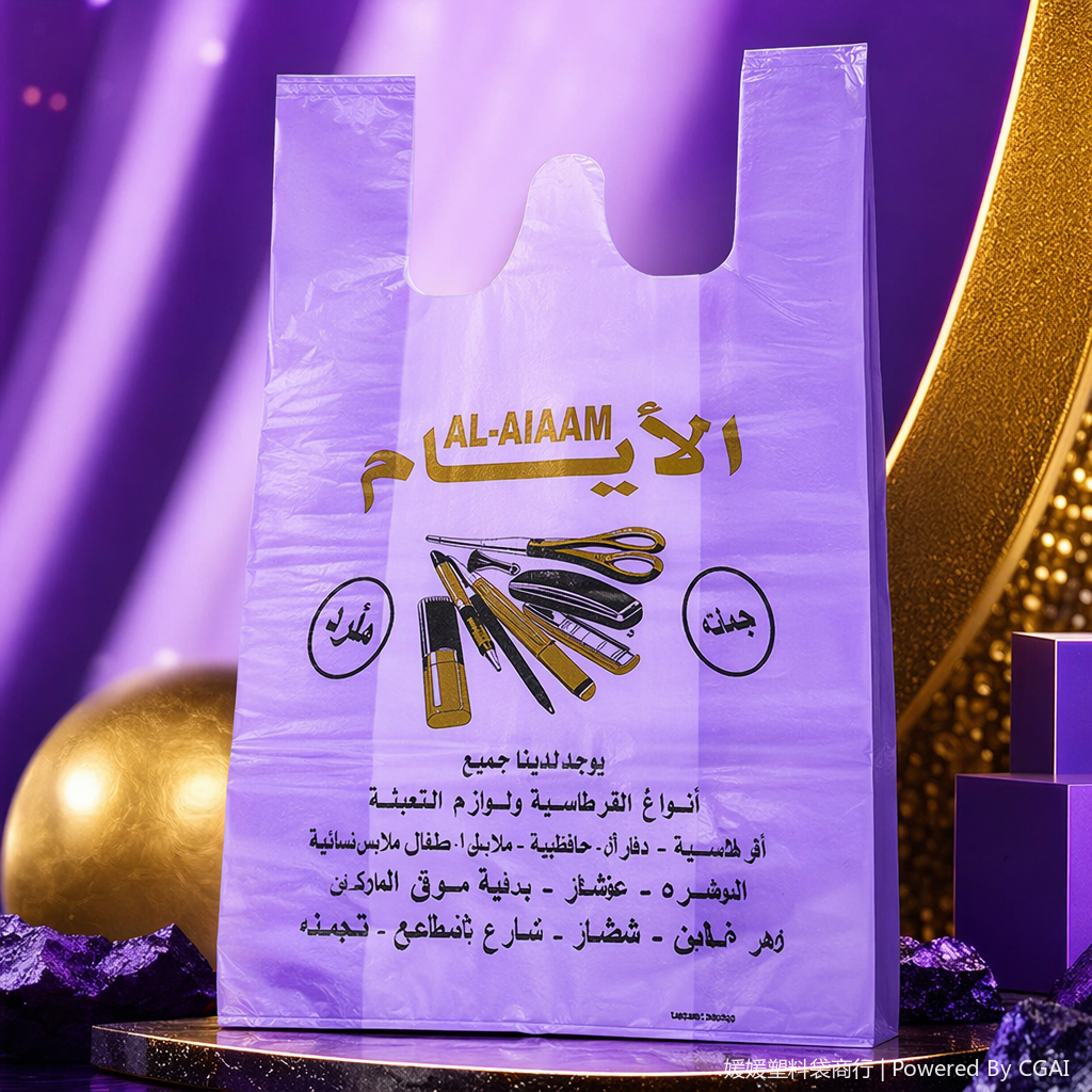 Purple tool-patterned square OPP plastic clothing bag and underwear packaging bag Specification image
