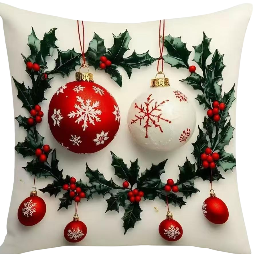 Custom-made Tibetan tufted pillow cushions with Christmas decorative patterns Item Picture