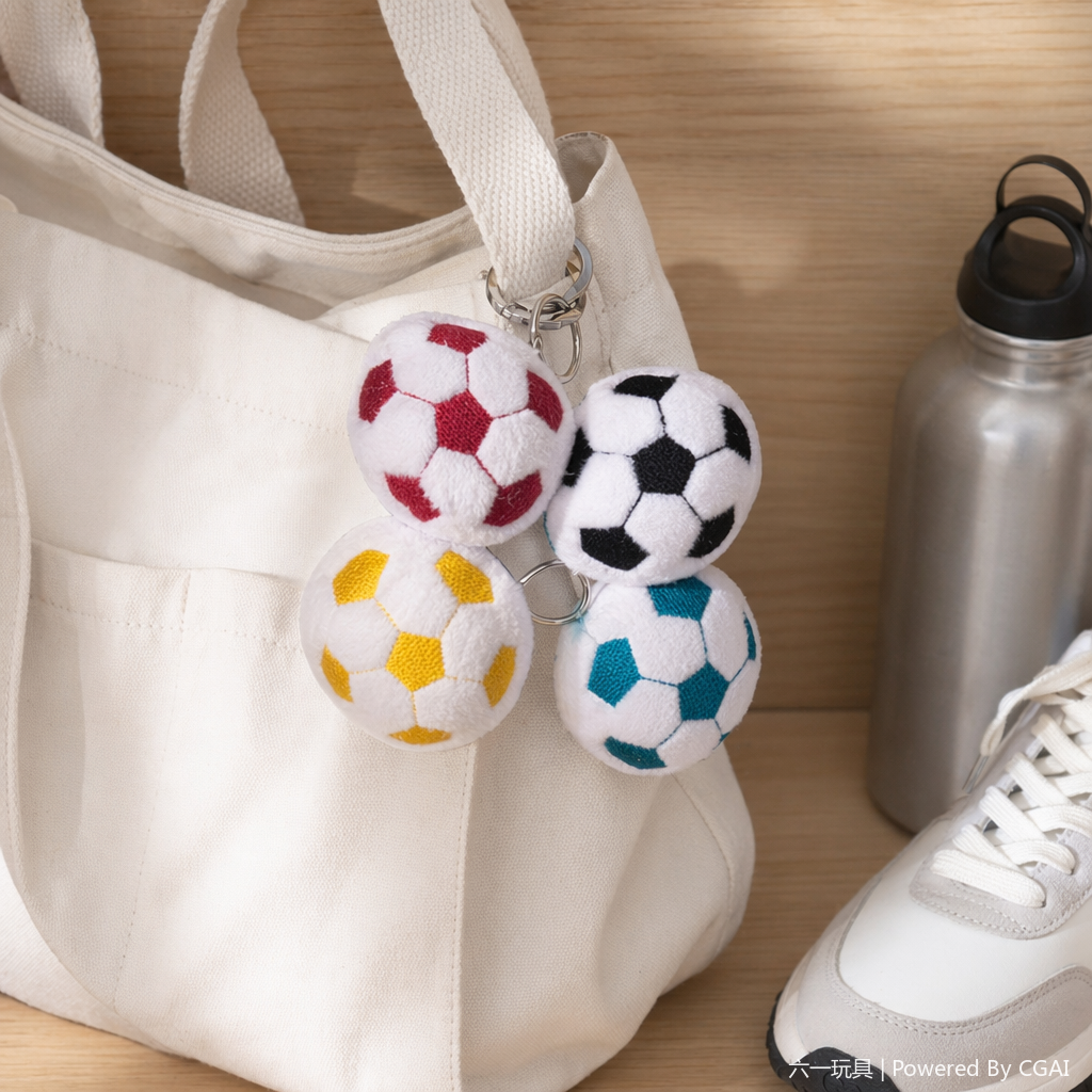 Football plush toy pendants, small decorations, cute cartoon cultural and creative peripheral products, World Cup foreign trade wholesale customization for children