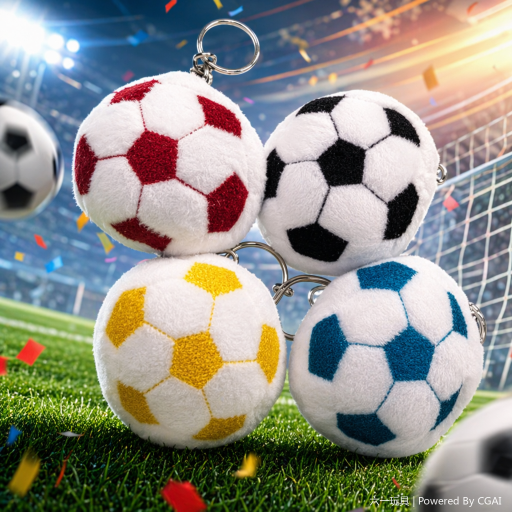 Football plush toy pendants, small decorations, cute cartoon cultural and creative peripheral products, World Cup foreign trade wholesale customization for children Specification image