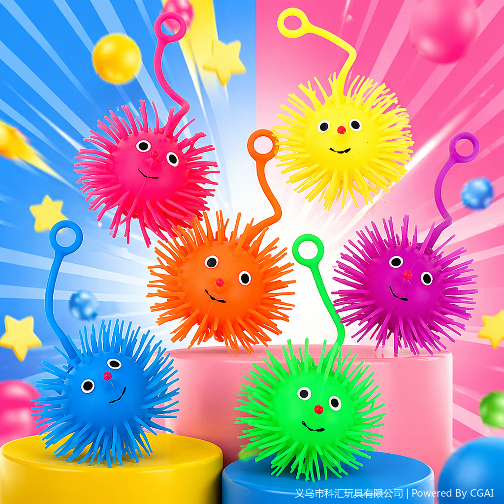 The best-selling TPR squeeze shining nose ball and prick ball toy is a creative and fun children's toy Specification image