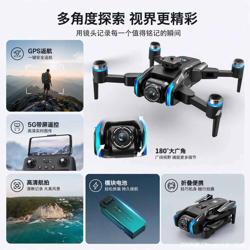 foozac Cross-border XT808 drone remote control with screen, brushless motor, high-definition aerial photography, GPS intelligent positioning remote control aircraft