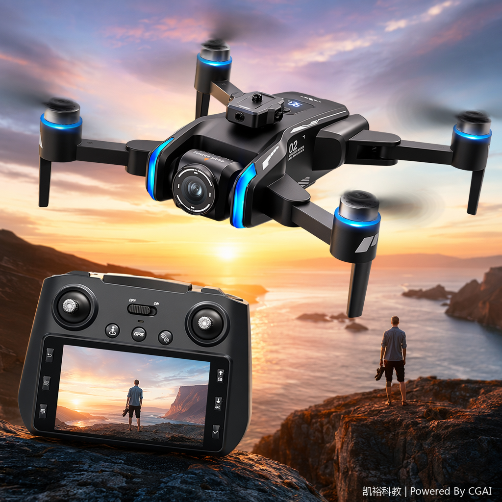 foozac Cross-border XT808 drone remote control with screen, brushless motor, high-definition aerial photography, GPS intelligent positioning remote control aircraft Specification image