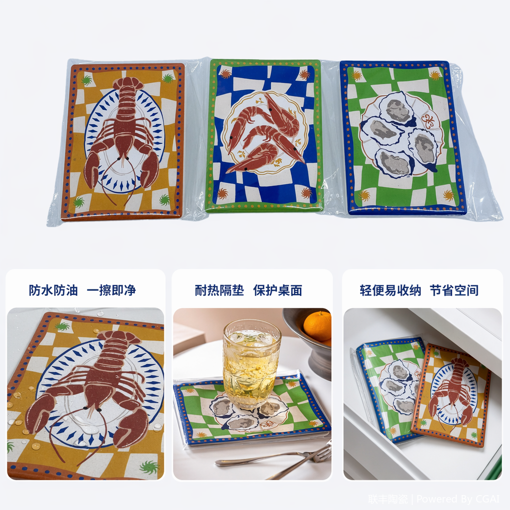 陶瓷磁吸冰箱贴文创各国风情定制款