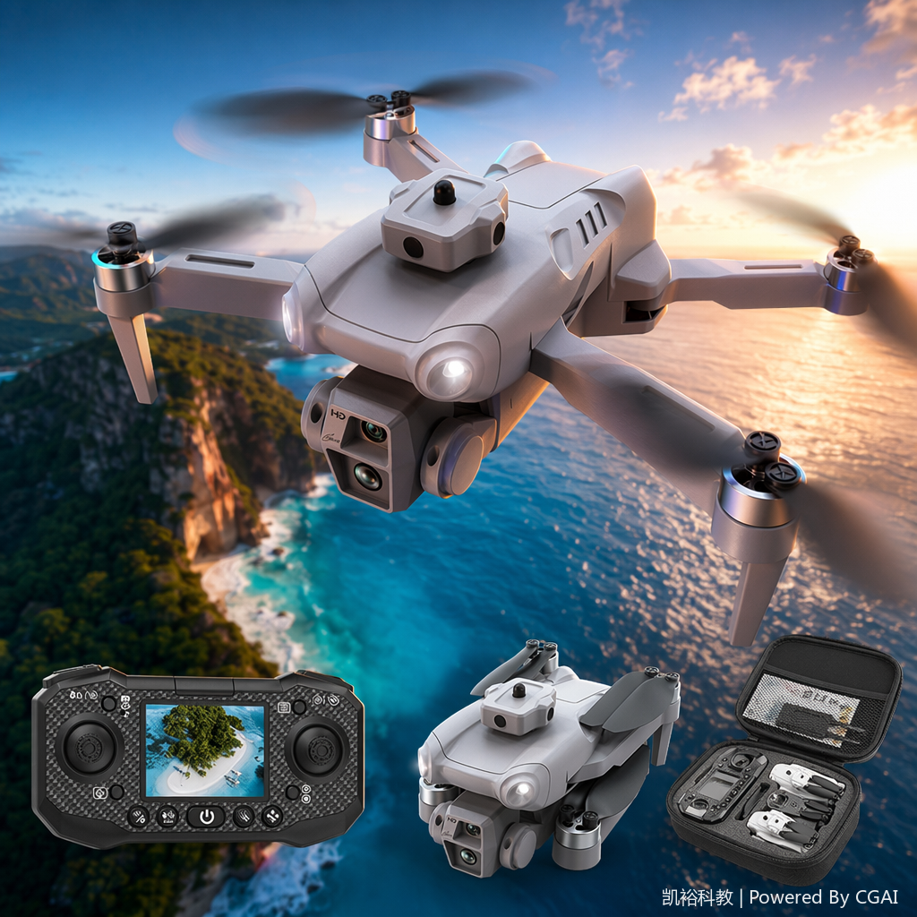foozac Cross-border screan-controlled brushless aerial photography drone, optical flow positioning 360 intelligent obstacle avoidance remote control aircraft for foreign trade Specification image