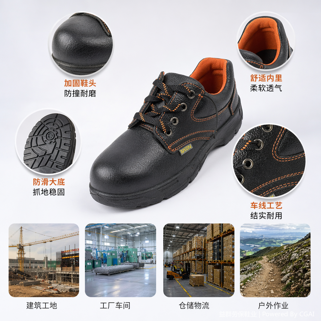 益群劳保鞋业 劳保鞋男工作钢防砸刺穿耐磨冬季轻便鞋07