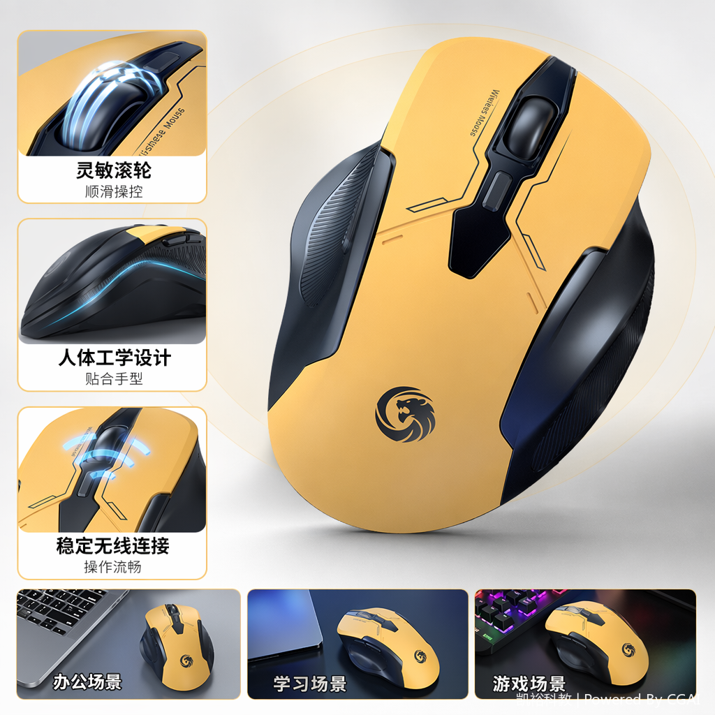 foozac cross-border bestseller Bluetooth wireless AI mouse dual-mode charging silent laptop desktop computer mechanical e-sports game