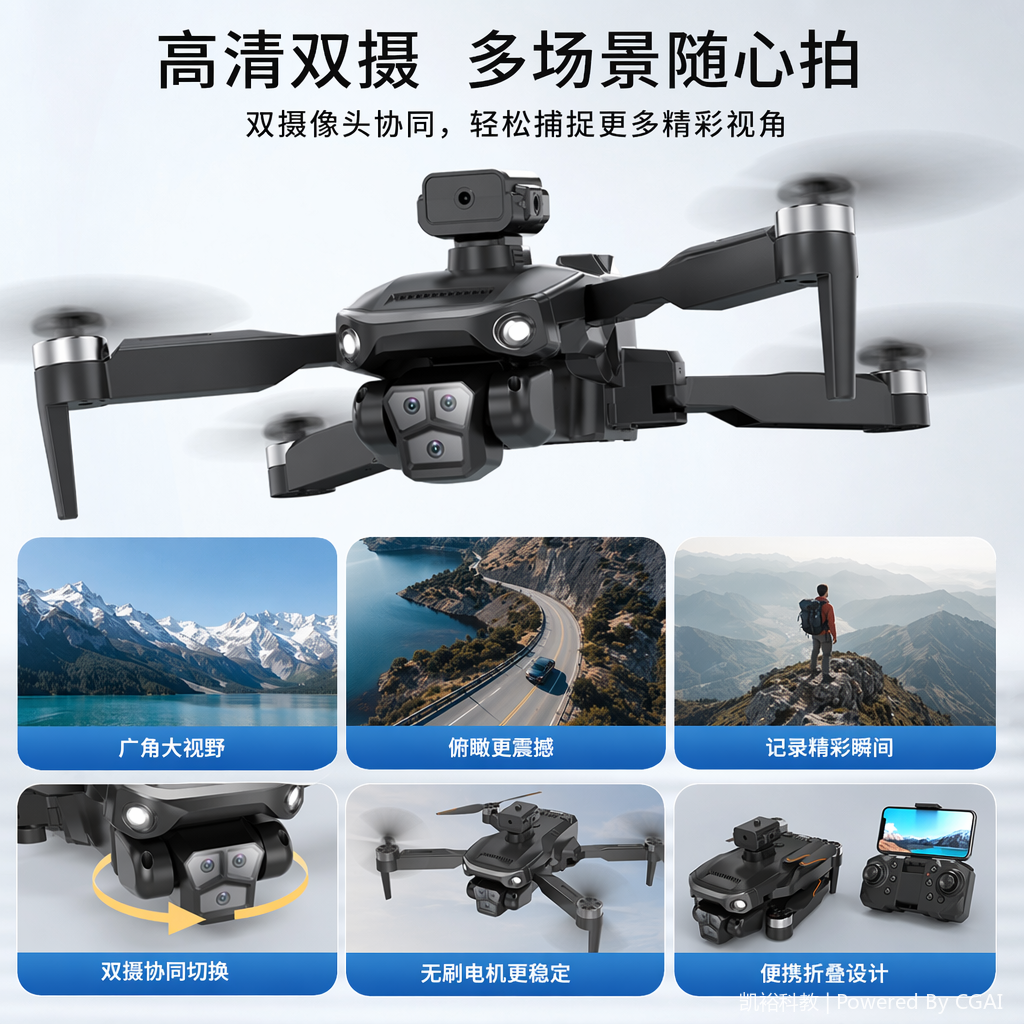 LF633 New product: A new cross-border high-definition aerial photography dual-camera obstacle avoidance remote control aircraft quadcopter unmanned aerial vehicle