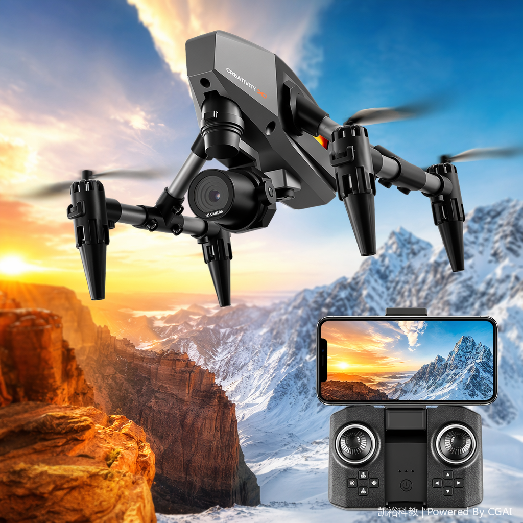 foozac Cross-border XD1PRO new mini alloy aerial photography drone 2.4G remote-controlled aircraft quadcopter Specification image