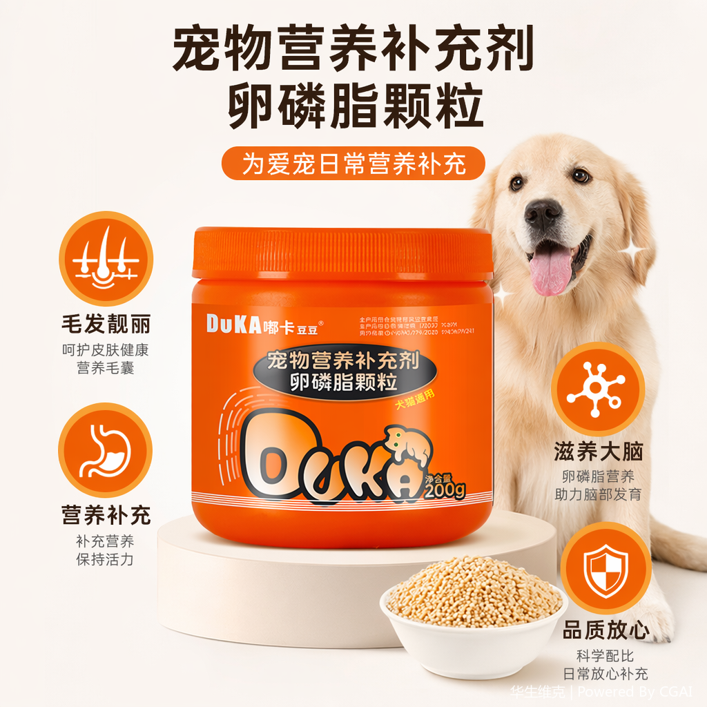 Pet nutrition supplement Soft Chewable Granules, pet health product Beauty and Brightness Granules