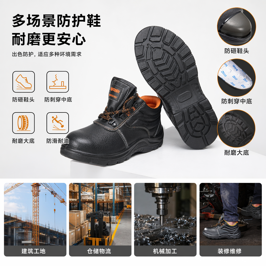 益群劳保鞋业 劳保鞋男工作钢防砸刺穿耐磨冬季轻便鞋05