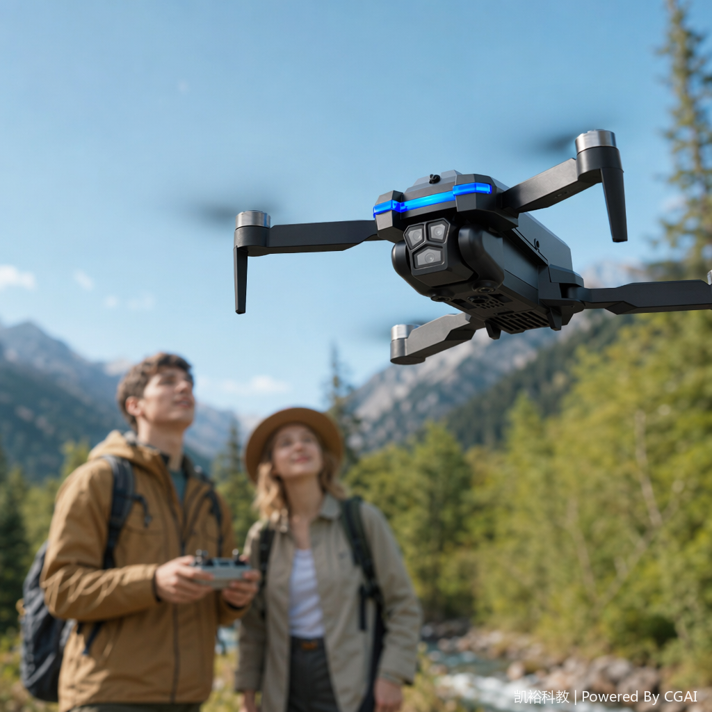 FOOZAC Cross-border S8S triple-camera aerial photography brushless drone Remote control aircraft toy quadcopter optical flow obstacle avoidance details Picture