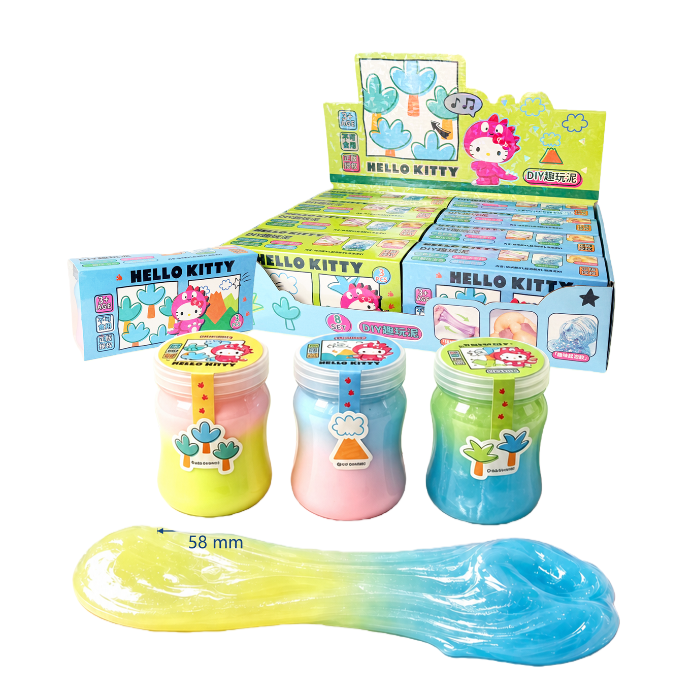 Sanrio -DIY Fun Clay 3-Piece Cans Item Picture