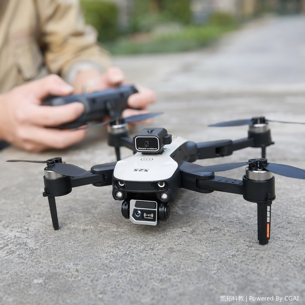 foozac brushless drone S2S features ultra-long endurance, remote control, four-axis flight, aerial photography, and dual-lens optical flow positioning details Picture