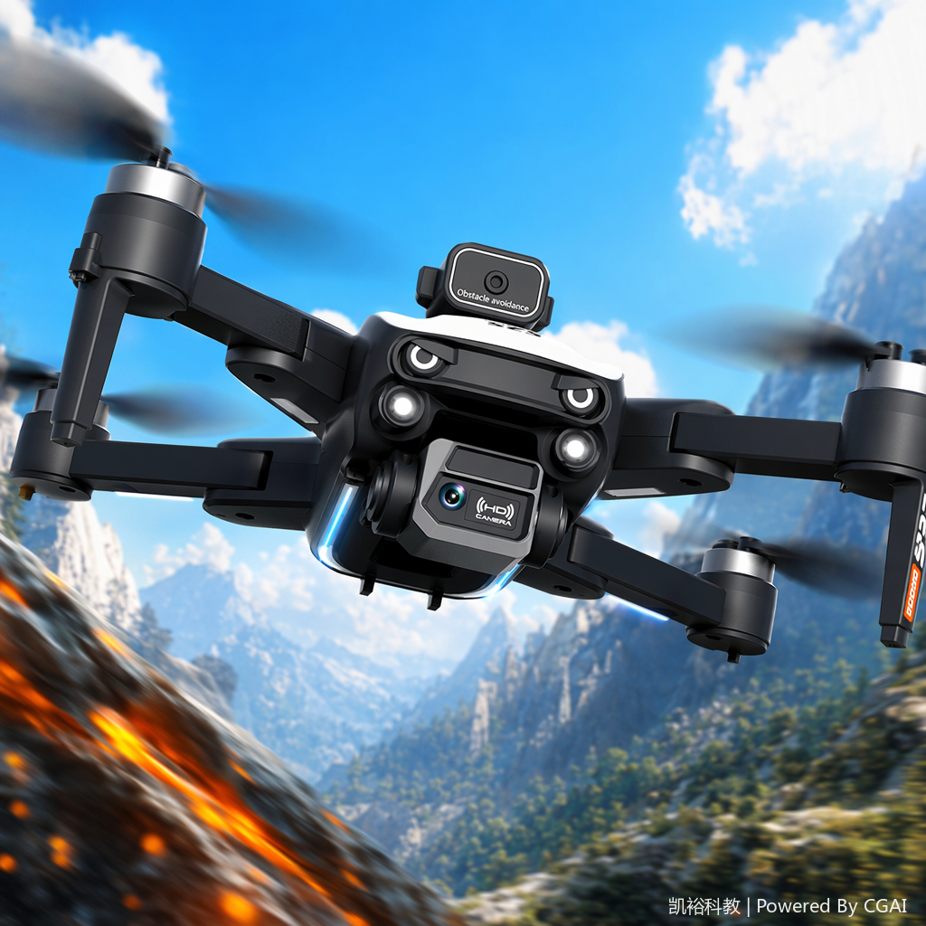 foozac brushless drone S2S features ultra-long endurance, remote control, four-axis flight, aerial photography, and dual-lens optical flow positioning Specification image