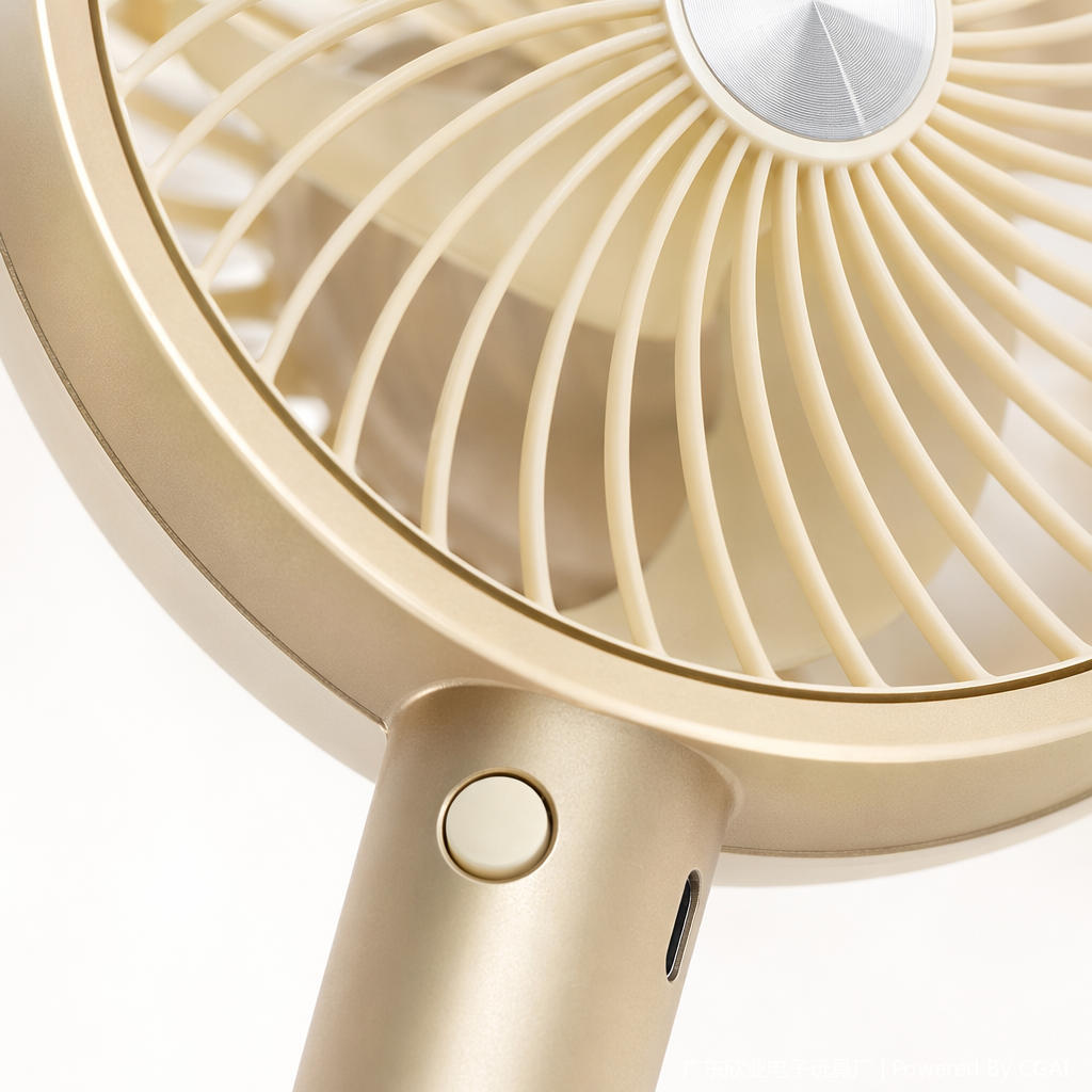 Simple desktop handheld small fan, three-color outdoor small fan Application Scenario