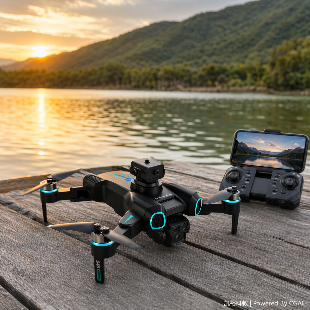 foozac cross-border Drone S4S brushless motor optical flow dual-camera electric lens aircraft obstacle avoidance remote control aircraft details Picture