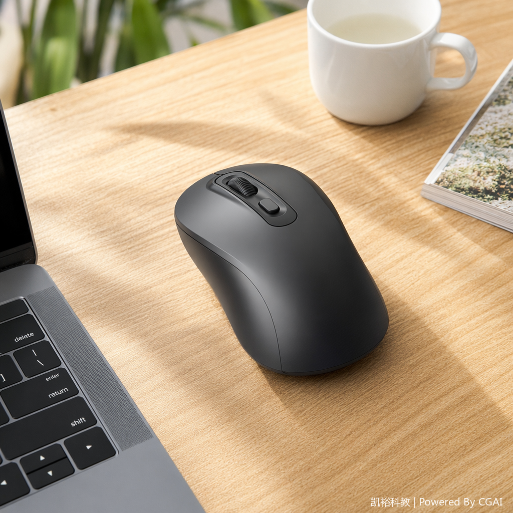 foozac factory's in-stock wireless charging four-button AI mouse, Bluetooth dual 2.4g mode silent mouse, suitable for desktop laptops details Picture