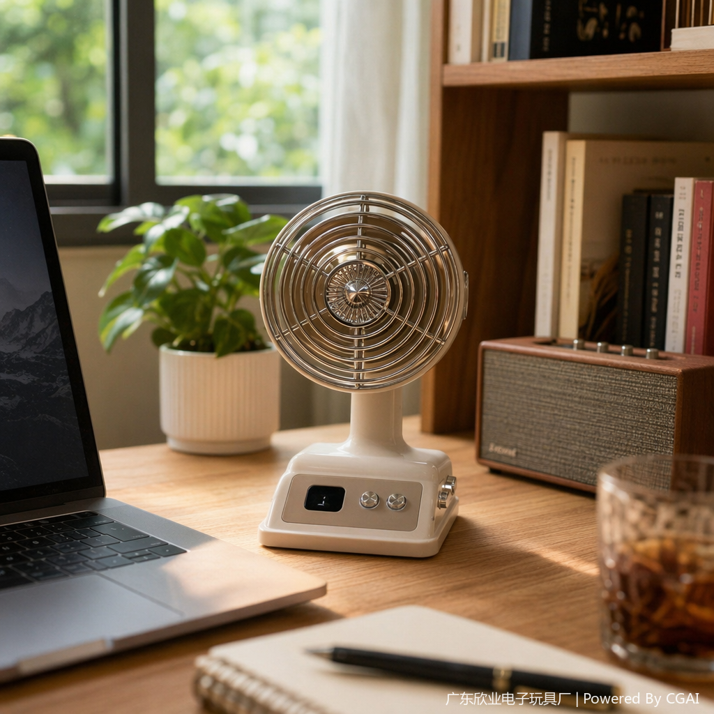 Retro mini desktop fan details Picture