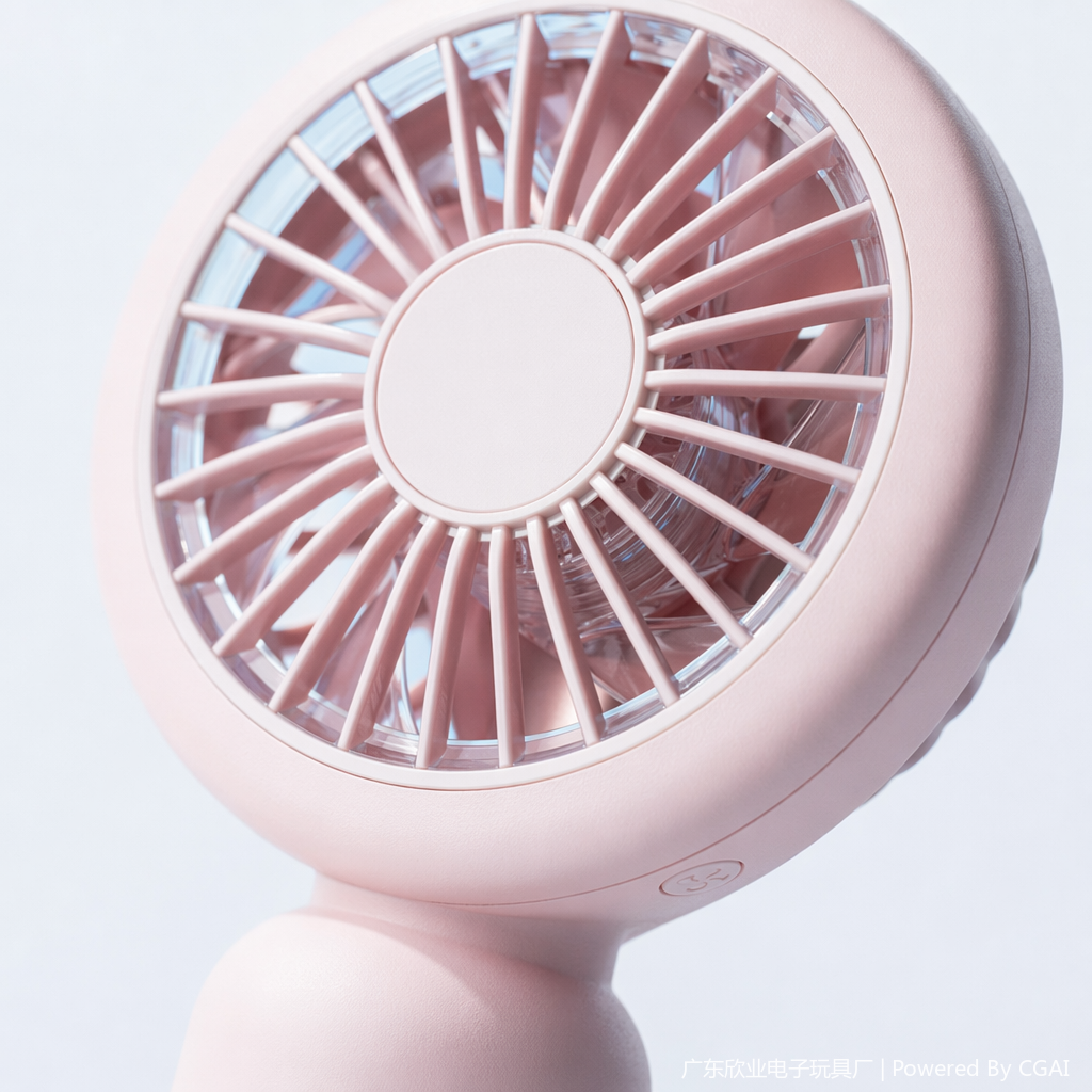Mini handheld fan in simple macaron color series Application Scenario