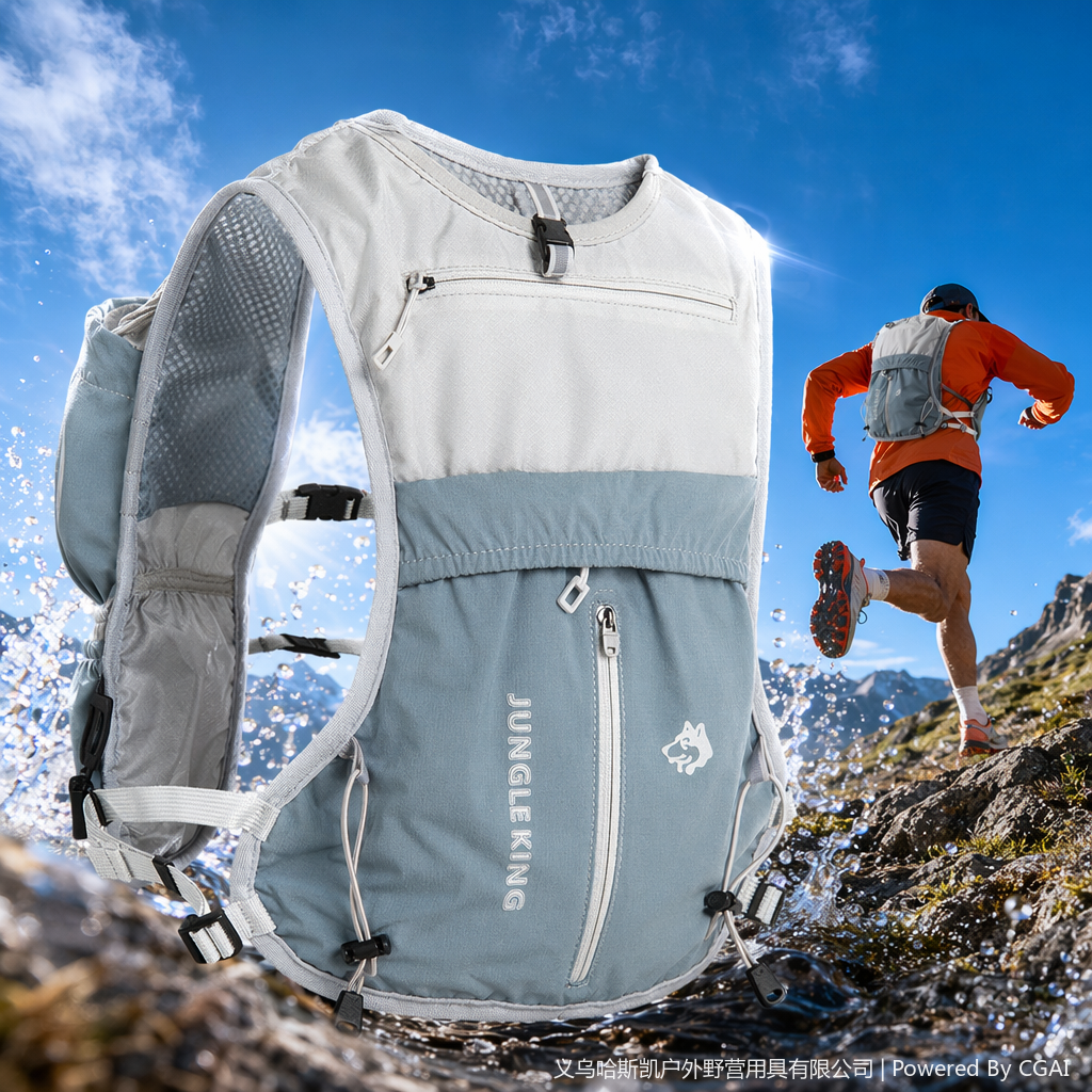 JUNGLE KING Outdoor Running vest bag, Lightweight and breathable Trail running water bag, Sports vest backpack Specification image