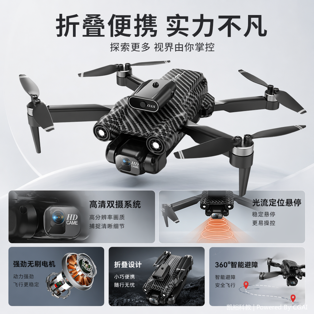 foozac's best-selling cross-border A13 drone aerial photography obstacle avoidance carbon fiber flying vehicle remote control aircraft
