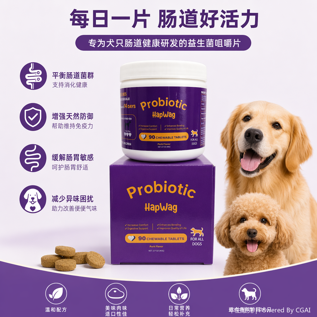 Pet nutrition supplements care for intestinal probiotics soft chewable granules improve gastrointestinal health