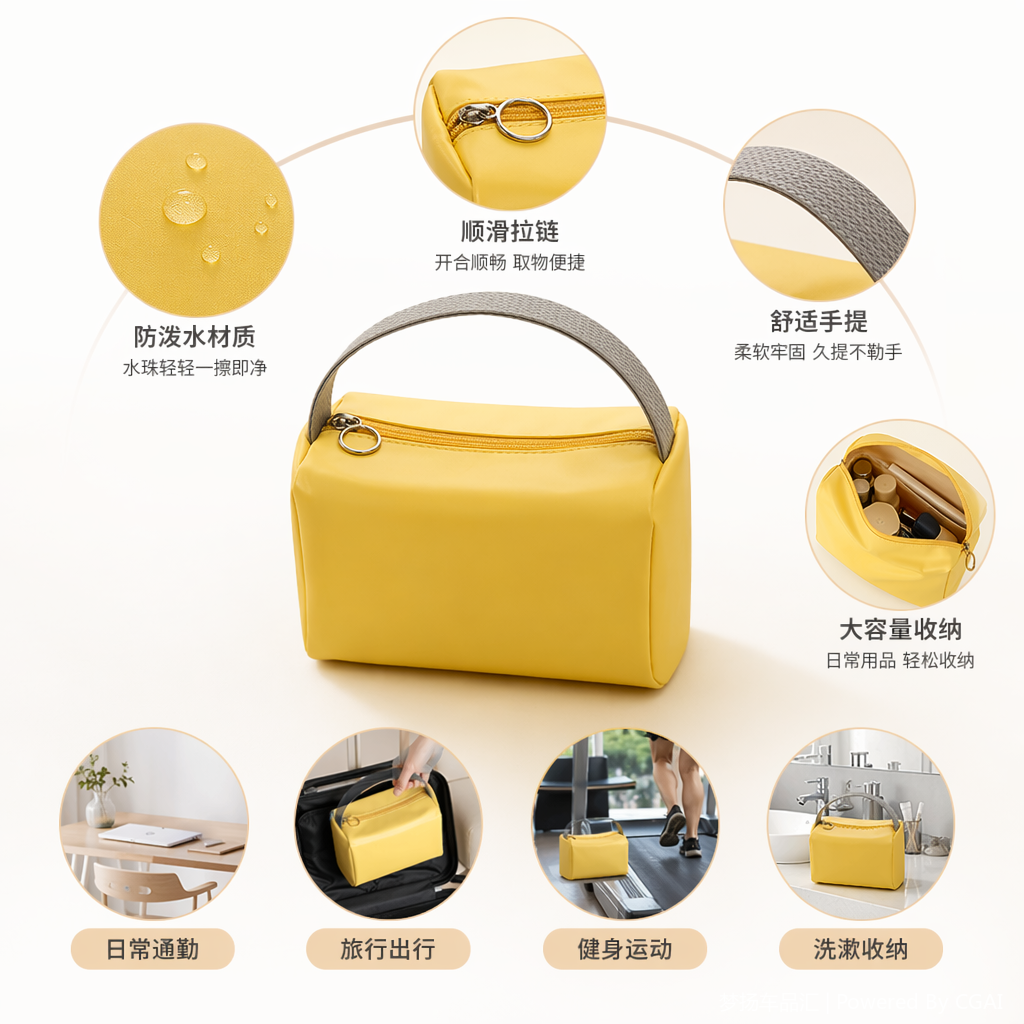 Wholesale of new portable cosmetic bags for women, large-capacity, high-end travel items, storage bags and toiletries from the manufacturer