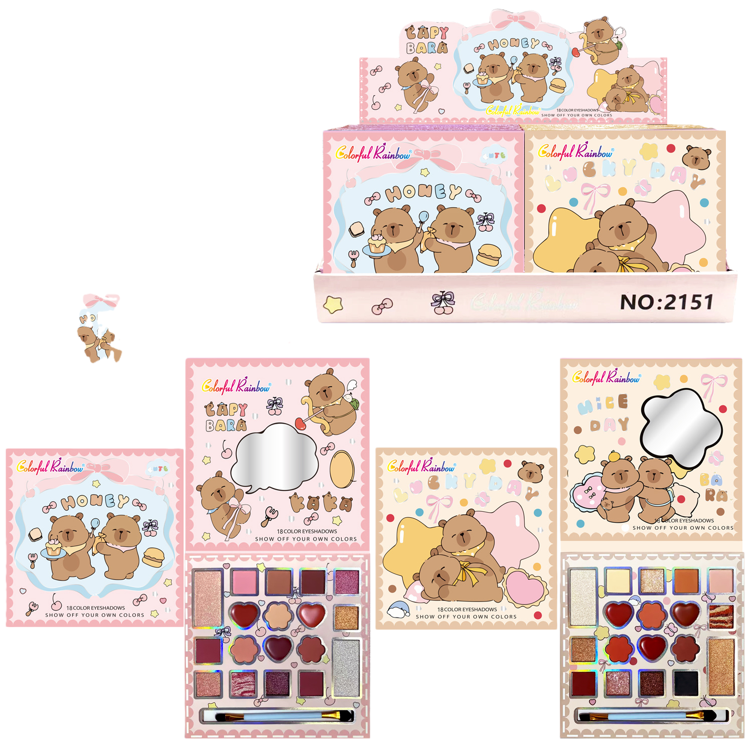 化妆品/义乌化妆品/化妆品彩妆/眼影/跨境化妆品白底实物图