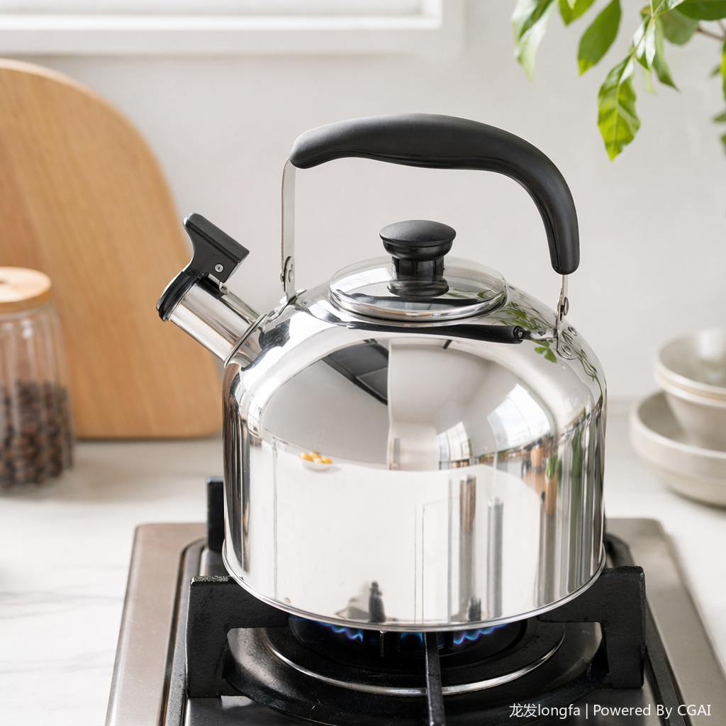 Mingyin Teapot, silver stainless steel water bottle with lid, stainless steel basin, household teapot 4L details Picture