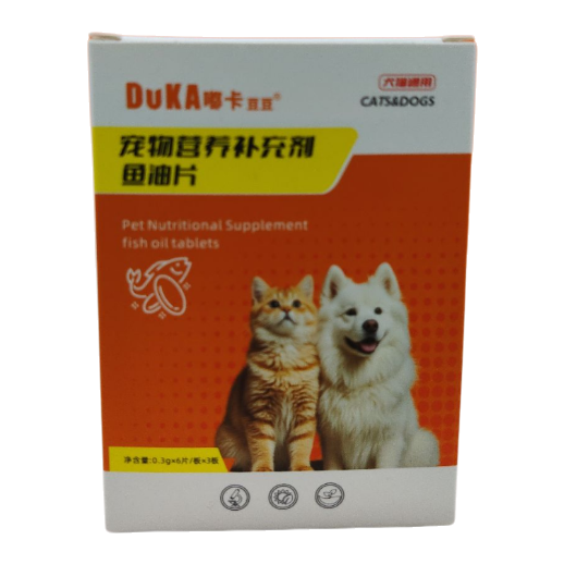 Pet fish oil tablets, suitable for cats and dogs, beautify and brighten fur, protect skin, and provide pet nutrition supplements Item Picture