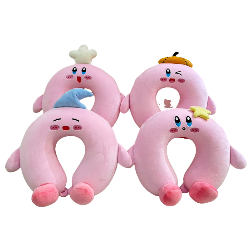Star Card Anime U-shaped pillow, cute cartoon children's nap pillow, memory foam high resilience protective neck pillow 1, pink cartoon-shaped summer cool pillow, ice-feeling breathable travel nap pillow Item Picture