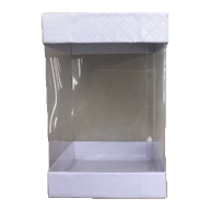 White paper boxes with transparent Windows and other paper packaging containers Item Picture
