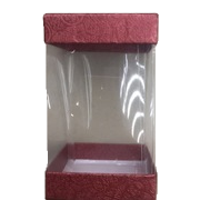 Red patterned transparent display souvenir packaging box, running lighting fixtures, festival gift packaging Item Picture