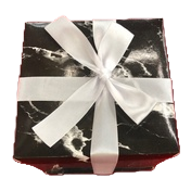 Black and white marble-patterned gift box Item Picture