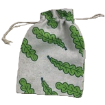 Green leaf-patterned cotton and linen hand-held cloth bag flood prevention and confidential shipping packaging bag Item Picture