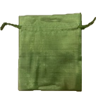 Green silk fabric bag, small storage bag, fashionable and light luxury gift packaging bag Item Picture