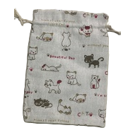 Christmas cotton and linen fabric pocket, cotton rope closure, cotton fabric storage bag, eco-friendly packaging bag