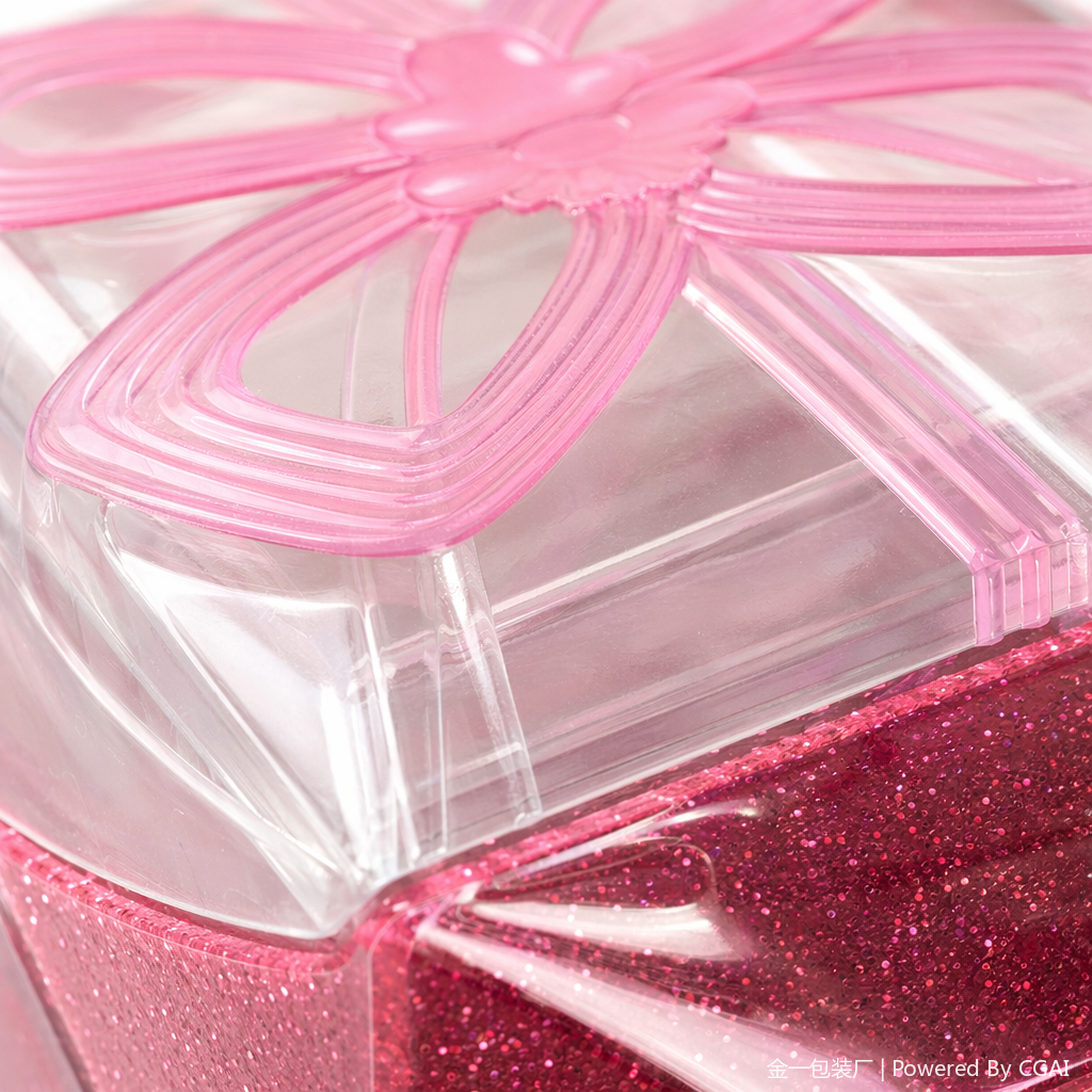 Pink butterfly companion gift packaging box, running lighting fixtures, festival gift wrapping paper Application Scenario