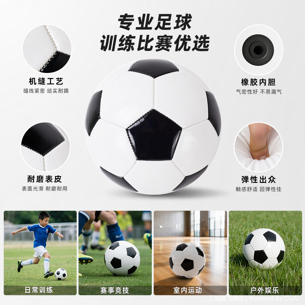 腾飞 校园足球世界杯足球赛专用训练足球